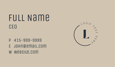 Generic Letter Classic Business Card Image Preview