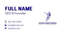 Blue Lacrosse Player Business Card Image Preview