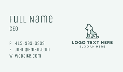 Husky Dog Pet Business Card Image Preview