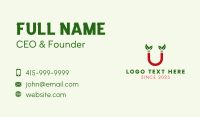 Leaf Magnet Letter U Business Card Image Preview