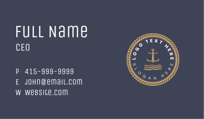 Anchor Sea Sailing Business Card Image Preview