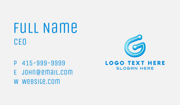 Tech Circuit Letter G Business Card Design Image Preview