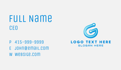 Tech Circuit Letter G Business Card Image Preview