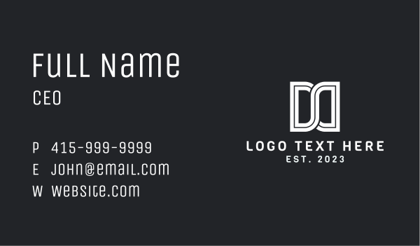 White Agency Letter D  Business Card Design Image Preview