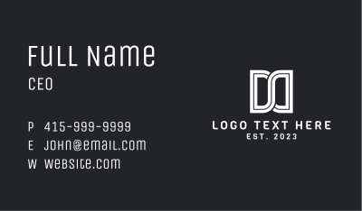 White Agency Letter D  Business Card Image Preview