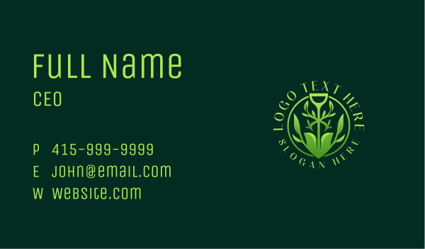 Botanical Shovel Planting Business Card Design Image Preview