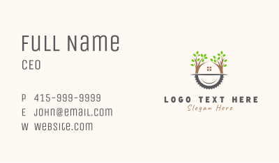 Forest House Lumber Mill Business Card Image Preview