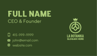 Green Flower Bud Crown Business Card Image Preview