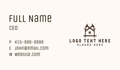 Hammer Nail Tools House Business Card Image Preview