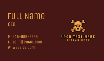Gaming Skull Star Business Card Image Preview