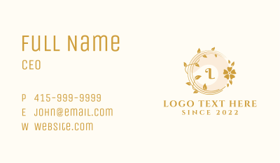 Floral Wedding Planner Lettermark Business Card Image Preview