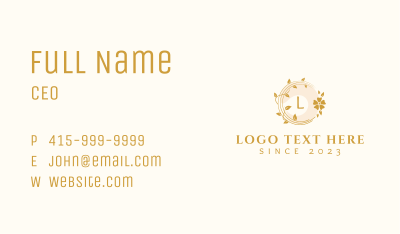 Floral Wedding Planner Lettermark Business Card Image Preview