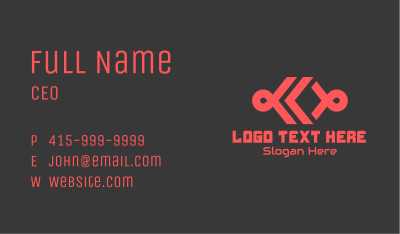 Red Software Coding Business Card Image Preview