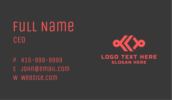 Red Software Coding Business Card Design Image Preview