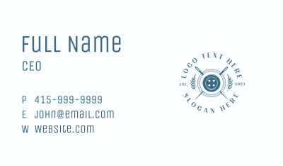Elegant Needle Stitching Business Card Image Preview