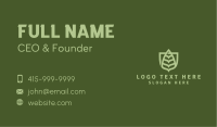 Nature Leaf Shield Business Card Design