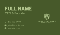 Nature Leaf Shield Business Card Image Preview