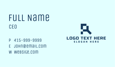 Digital Letter R Business Card Image Preview