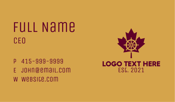 Maple Leaf Helm  Business Card Design Image Preview