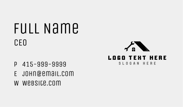 Renovation Wrench Repair Business Card Design Image Preview