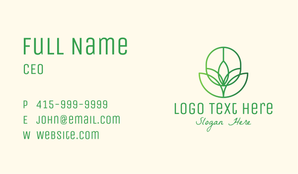 Natural Plant Garden Business Card Design Image Preview