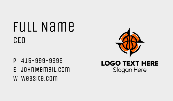 Basketball Compass  Business Card Design Image Preview