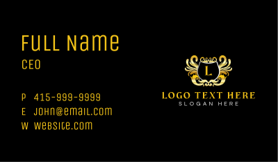 Premium Crest Ornament Business Card Image Preview