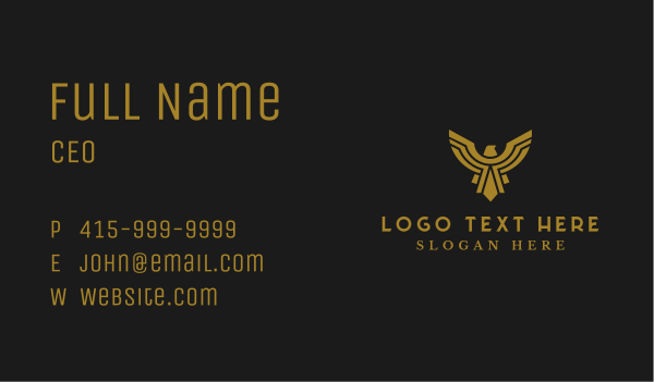 Bird Eagle Aviation Business Card Design Image Preview