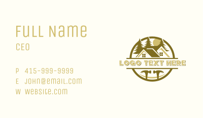 Roofing Repair Hammer Construction Business Card Image Preview