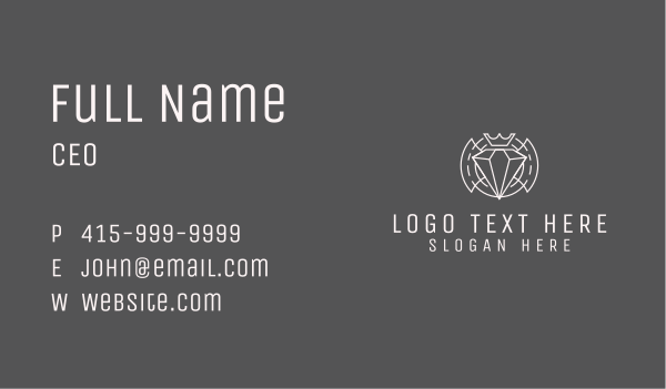 Diamond Jewelry Pawnshop Business Card Design Image Preview