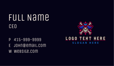 Pirate Casino Skull Business Card Image Preview