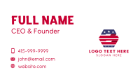 Hexagonal USA Banner Business Card Image Preview