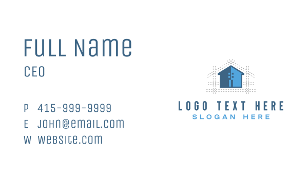 Architect Blueprint Builder Business Card Design Image Preview