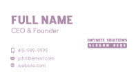 Classic Apparel Brand Wordmark Business Card Design