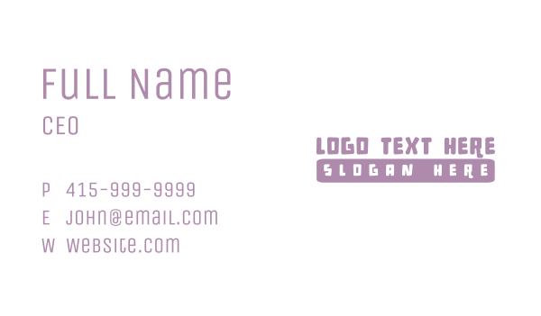 Classic Apparel Brand Wordmark Business Card Design Image Preview