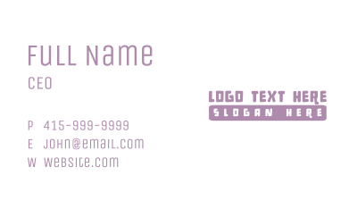 Classic Apparel Brand Wordmark Business Card Image Preview