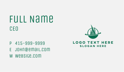 Lawn Care Grass Orbit Business Card Image Preview