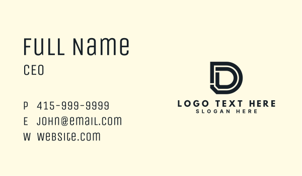 Industrial Business Letter D Business Card Design Image Preview