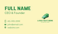 Isometric Delivery Truck Business Card Preview