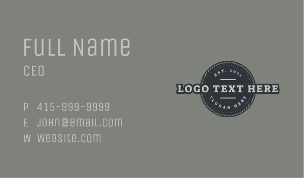 Classic Vintage Badge Business Card Design Image Preview