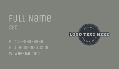 Classic Vintage Badge Business Card