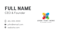 Multicolor Cross Lettermark Business Card Image Preview