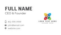 Multicolor Cross Lettermark Business Card Preview