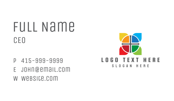 Multicolor Cross Lettermark Business Card Design Image Preview
