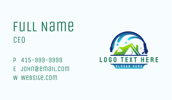 Pressure Wash Roof Cleaning Business Card Design Image Preview