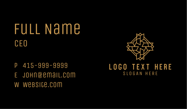 Golden Cross Relic Business Card Design Image Preview