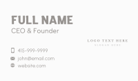 Elegant Classic Wordmark Business Card Preview