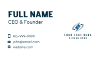 Lightning Swoosh Energy Business Card Image Preview