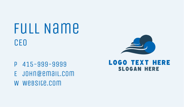 Cloud Swoosh Wind Business Card Design Image Preview