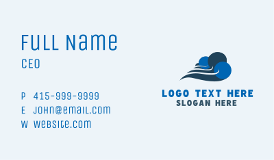 Cloud Swoosh Wind Business Card Image Preview